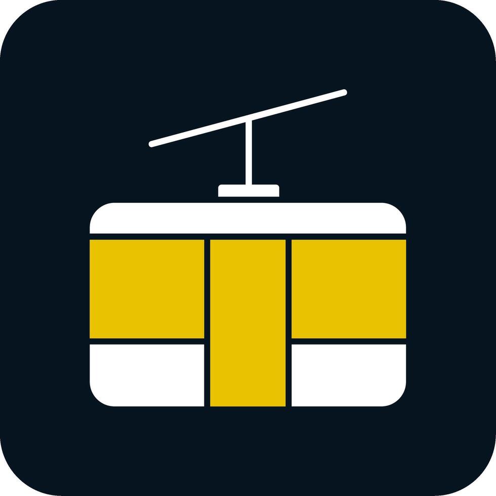 Cableway Glyph Two Color Icon vector