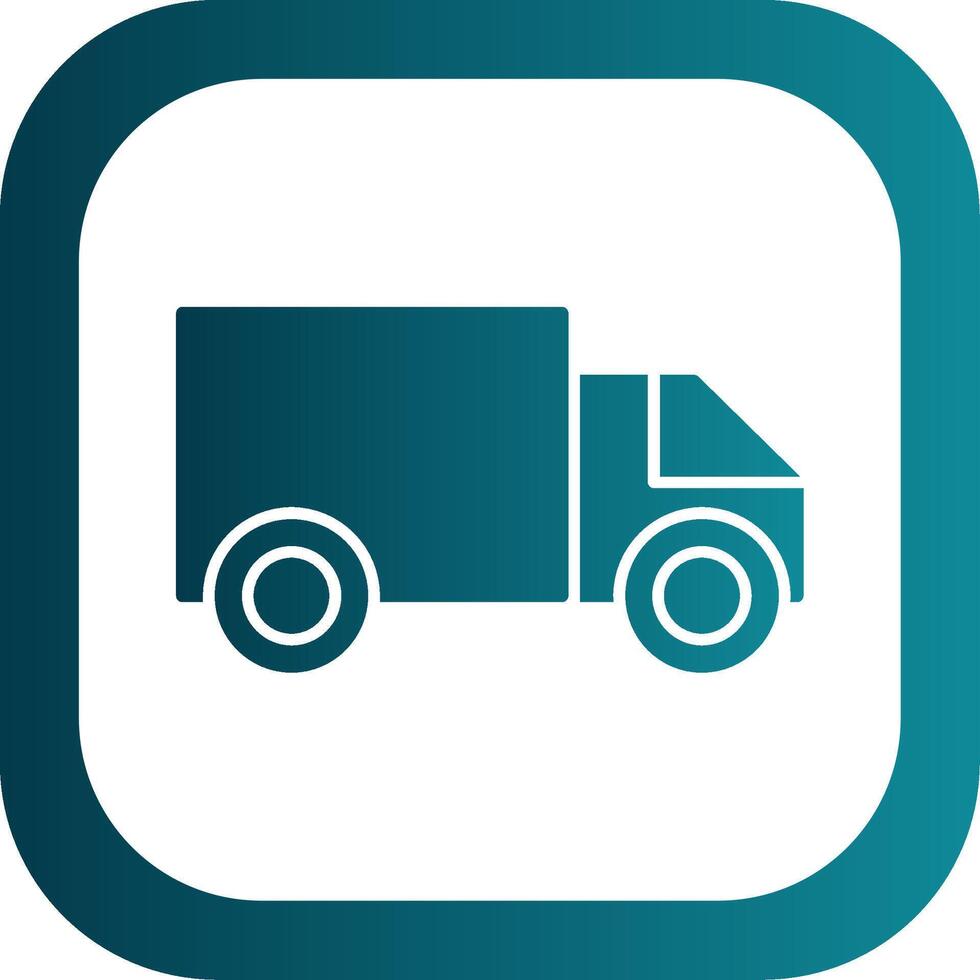 Cargo Van Glyph Gradient Round Corner Icon vector