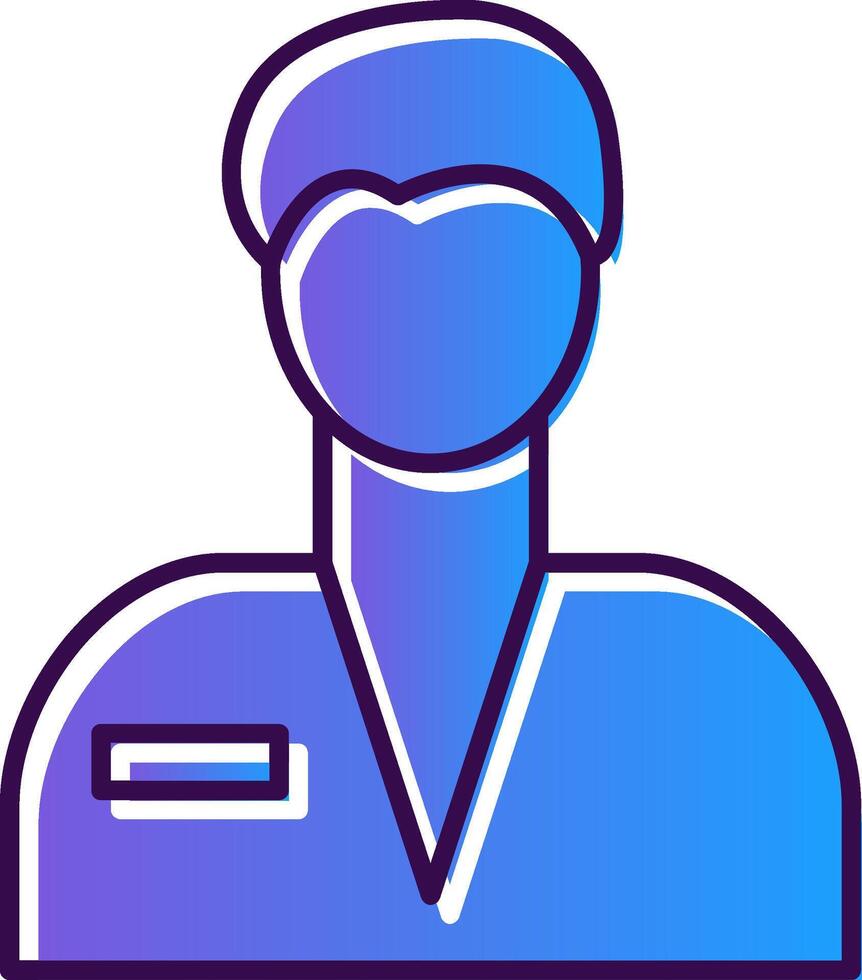 Postman Gradient Filled Icon vector