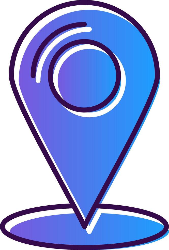 Location Gradient Filled Icon vector