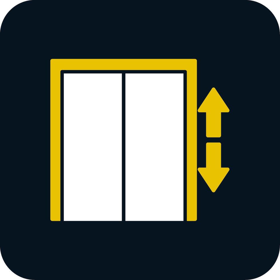 Lift Glyph Two Color Icon vector