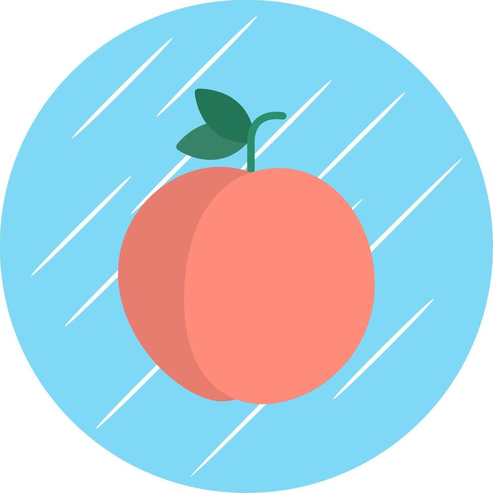 Peach Flat Blue Circle Icon vector