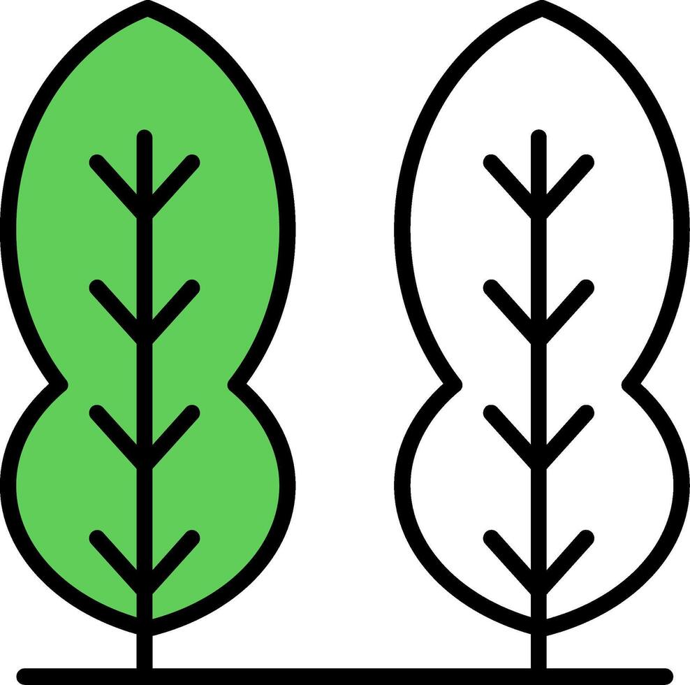 Kaffir Lime Filled Half Cut Icon vector