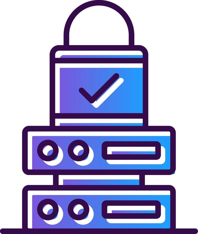 Data Protection Gradient Filled Icon vector