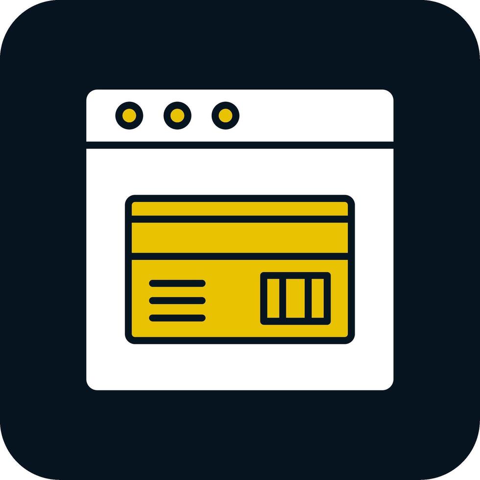 Web Payment Glyph Two Color Icon vector