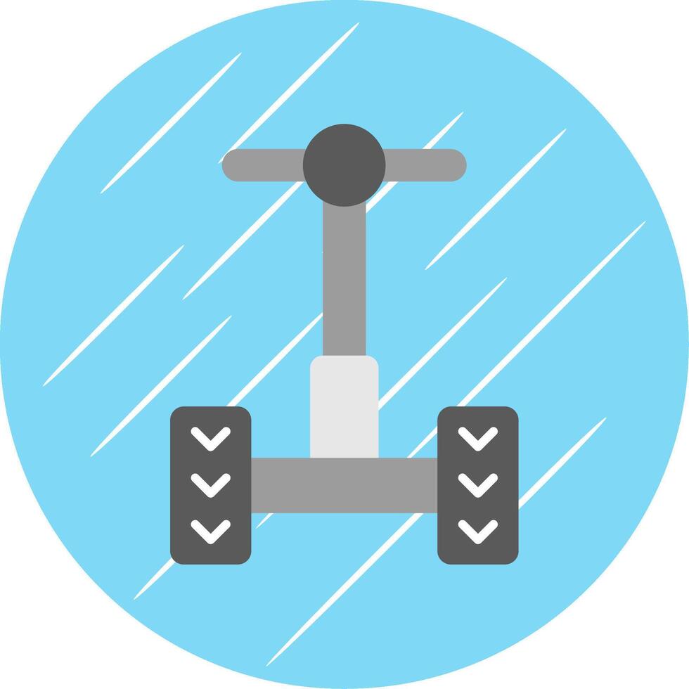 Segway Flat Blue Circle Icon vector