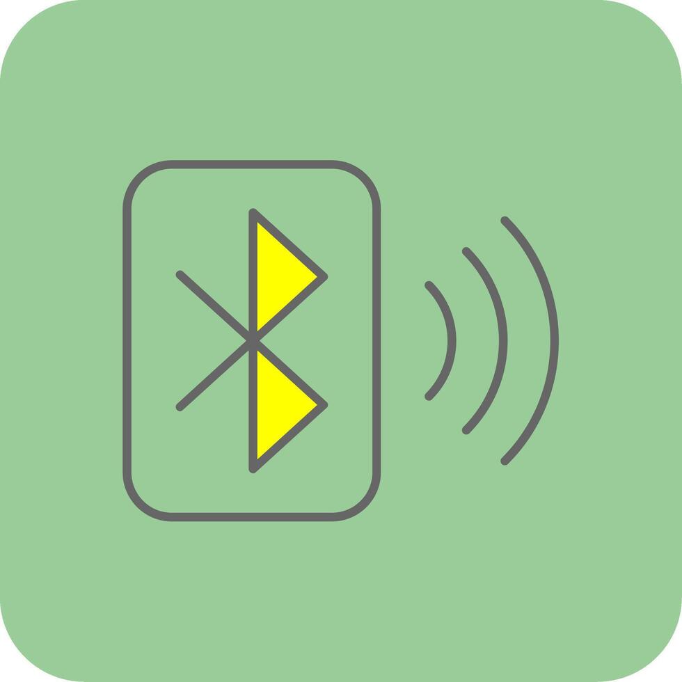 Bluetooth Filled Yellow Icon vector