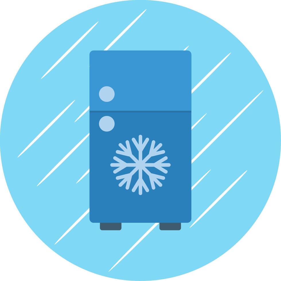 Refrigerator Flat Blue Circle Icon vector