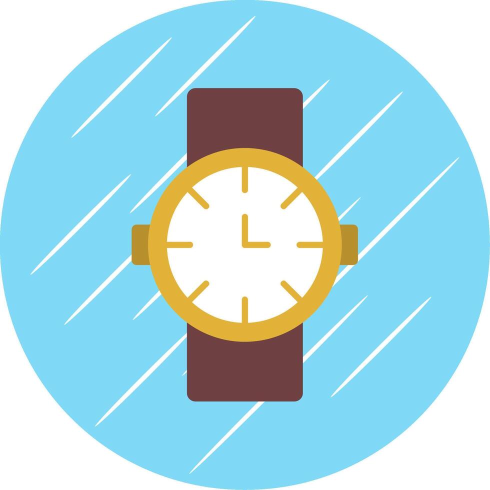 Watch Flat Blue Circle Icon vector