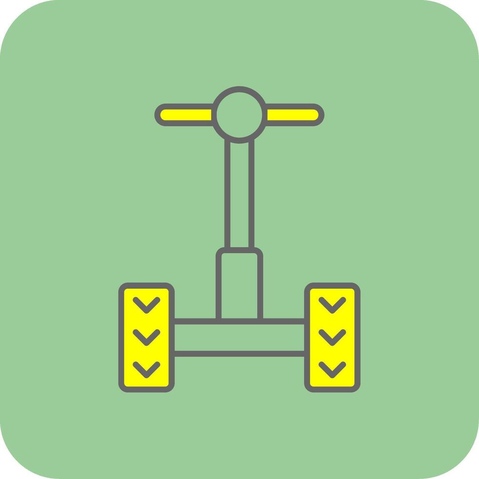 Segway Filled Yellow Icon vector