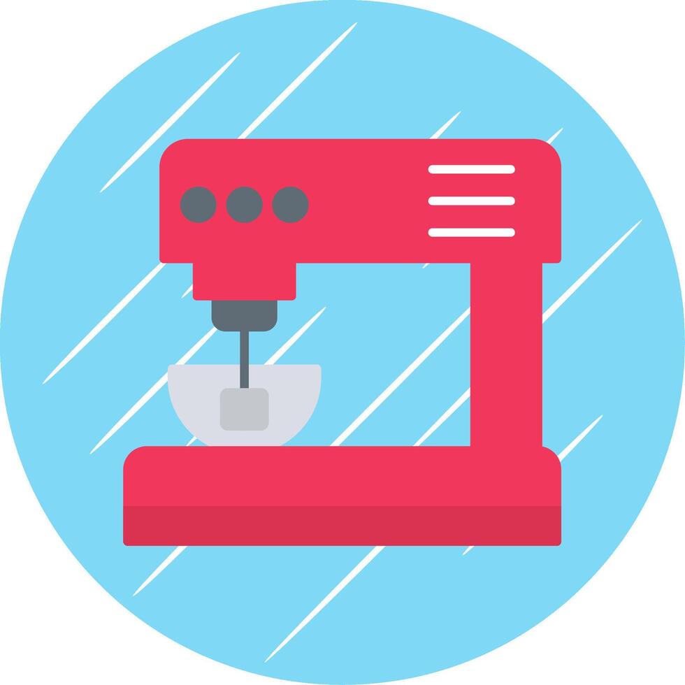 Electric Mixer Flat Blue Circle Icon vector