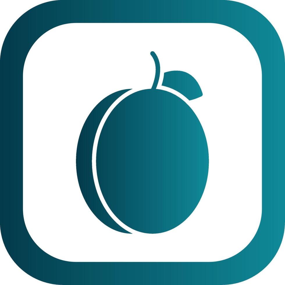 Plum Glyph Gradient Round Corner Icon vector
