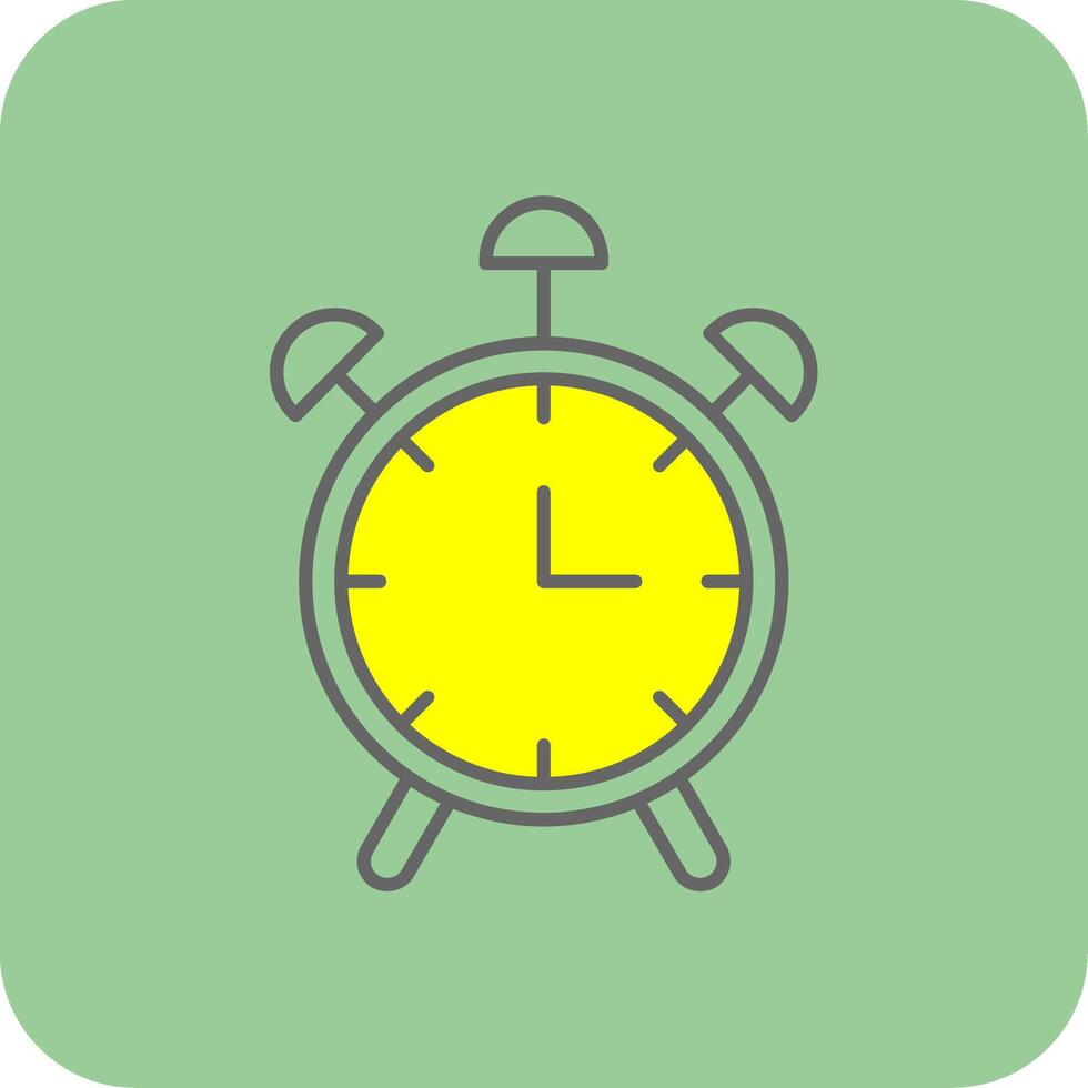 Clock Filled Yellow Icon vector