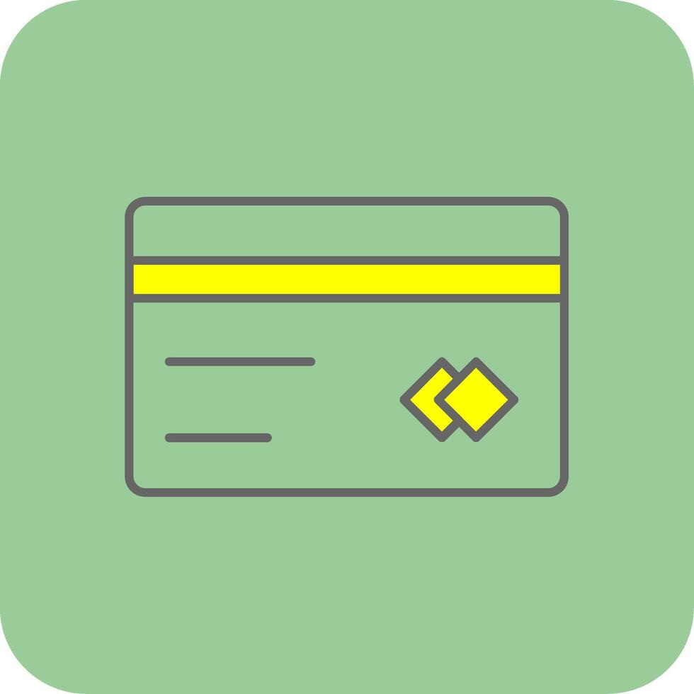 Card Filled Yellow Icon vector