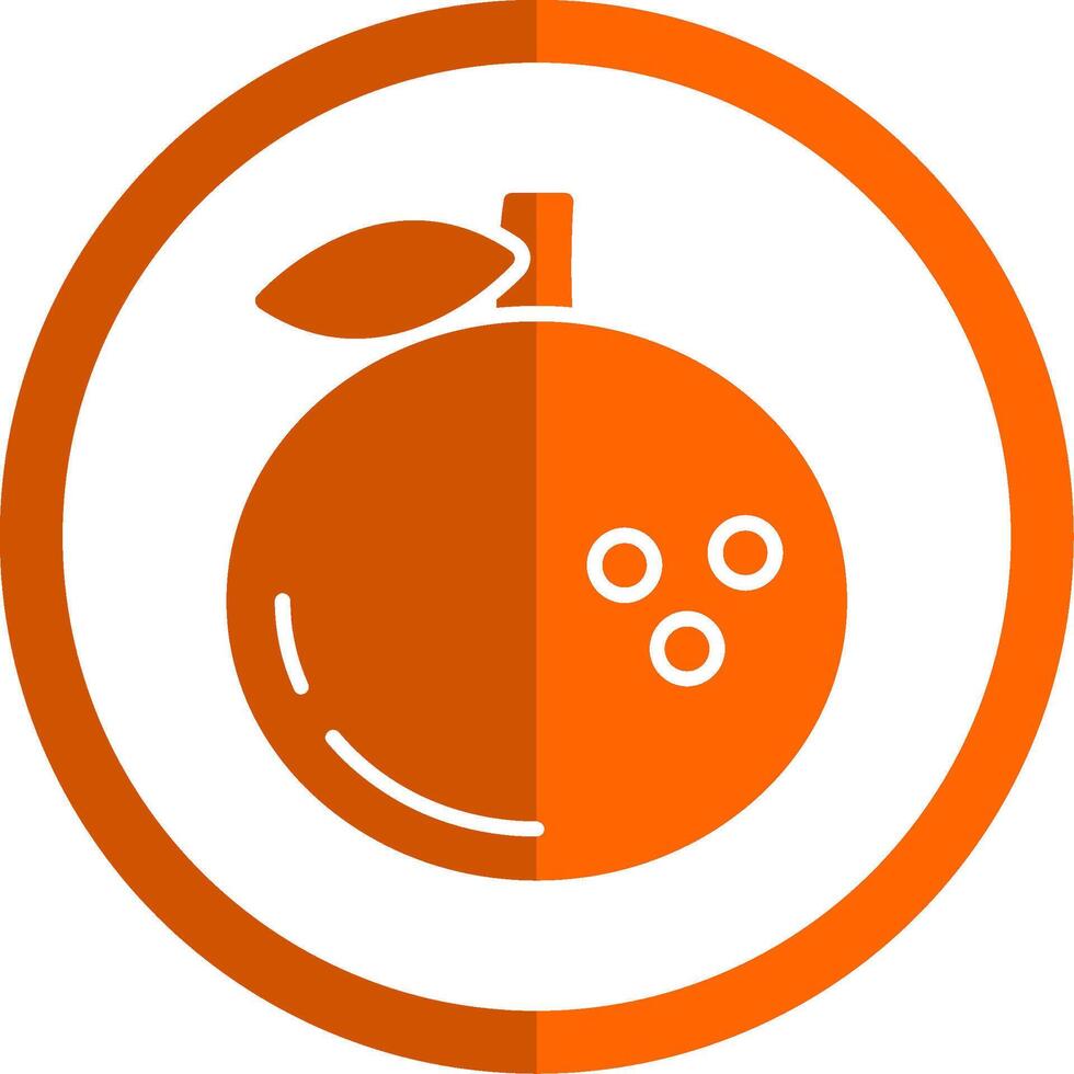 Clementine Glyph Orange Circle Icon vector