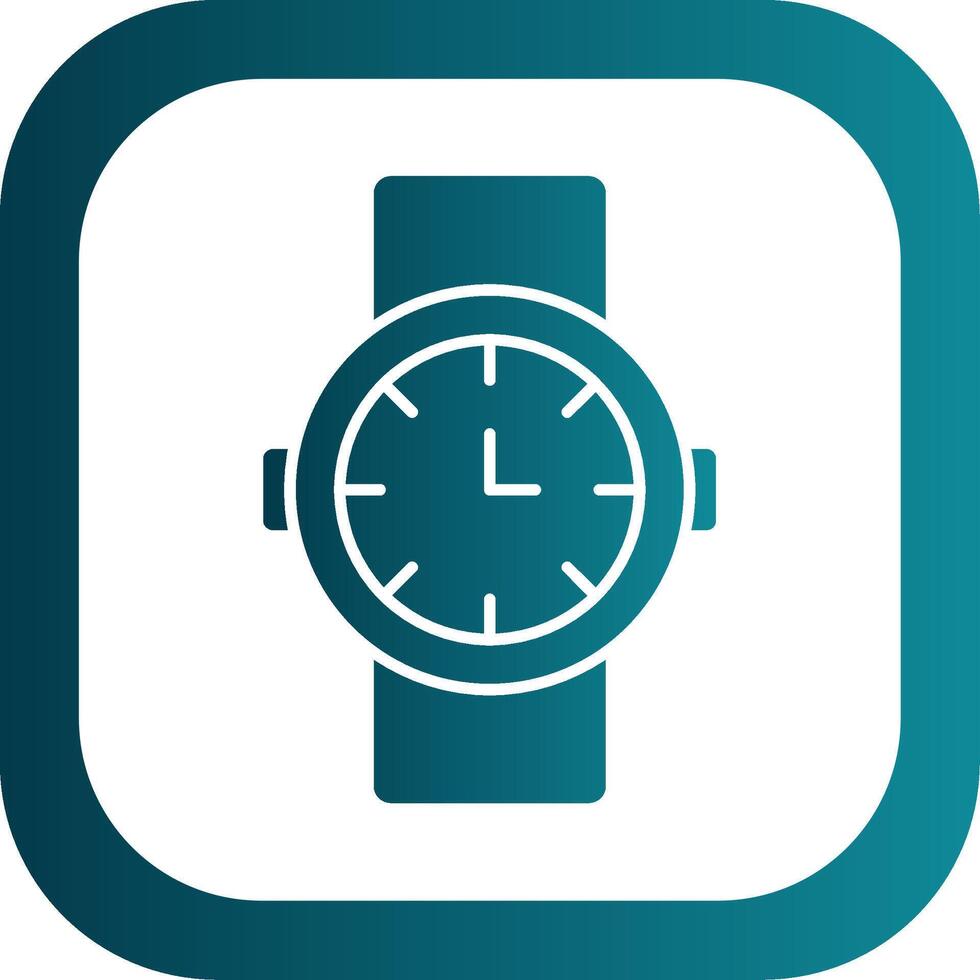 Watch Glyph Gradient Round Corner Icon vector