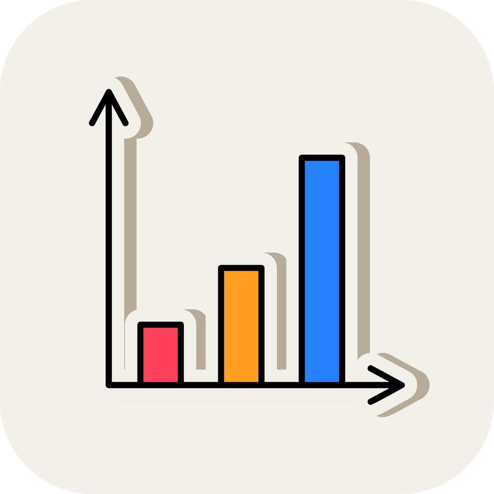 Growth Line Filled White Shadow Icon vector