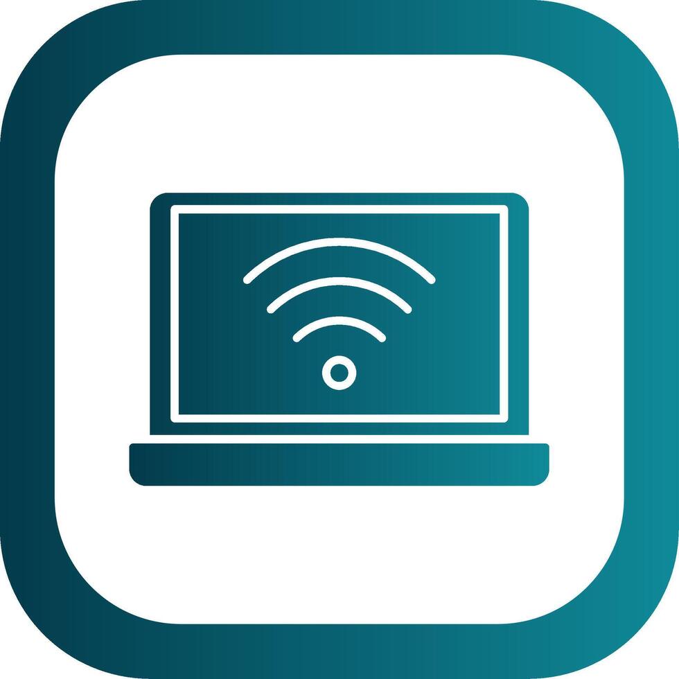 Internet Connection Glyph Gradient Round Corner Icon vector