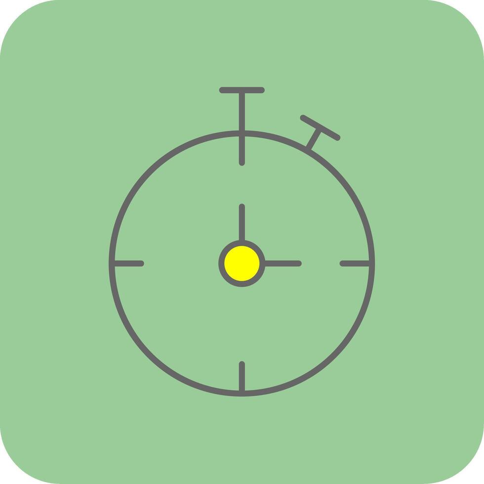 Chronometer Filled Yellow Icon vector