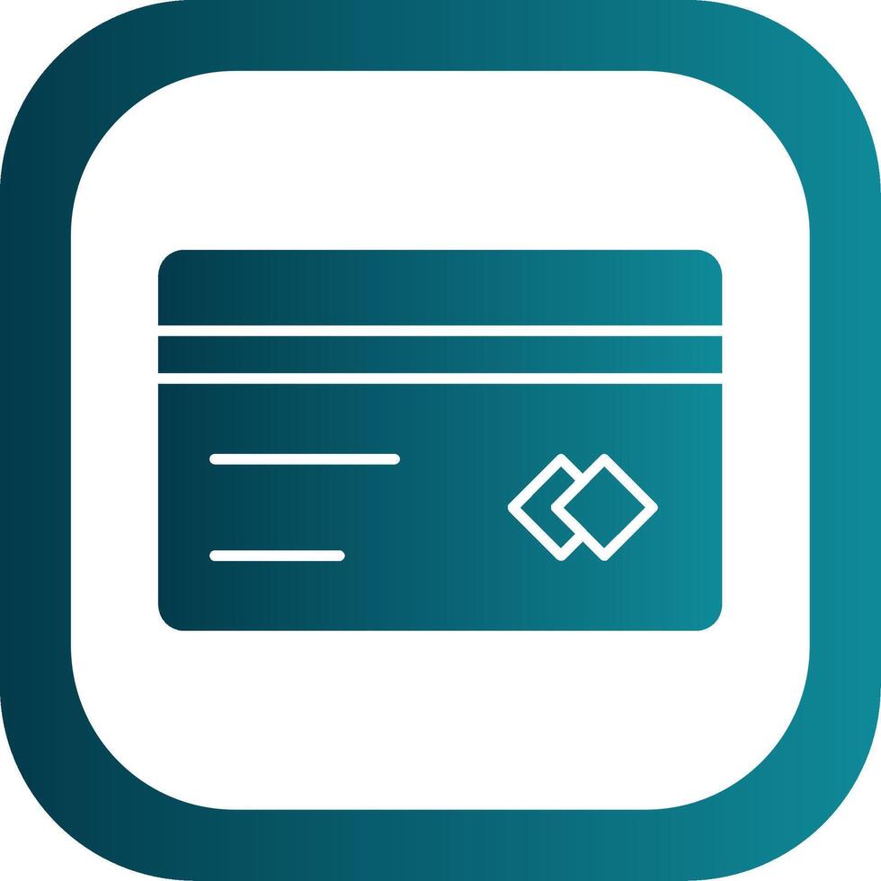 Card Glyph Gradient Round Corner Icon vector