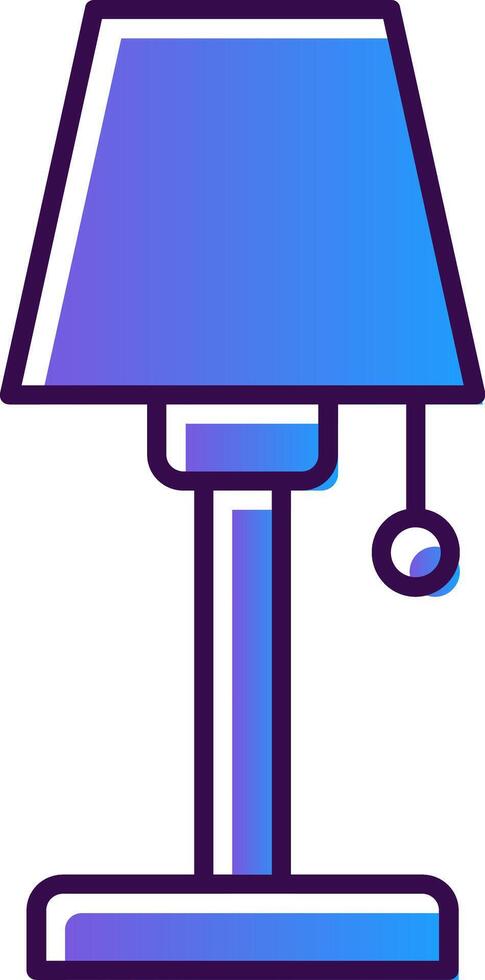 Lamp Gradient Filled Icon vector