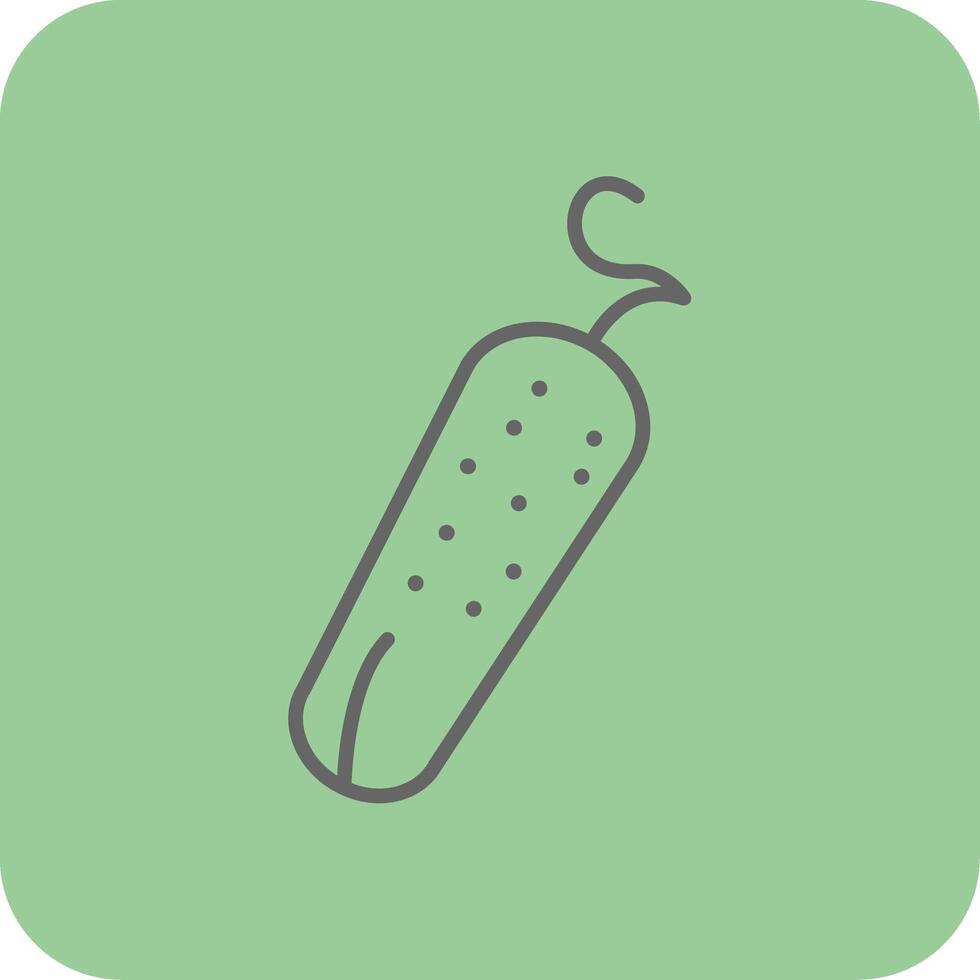 Pickle Filled Yellow Icon vector