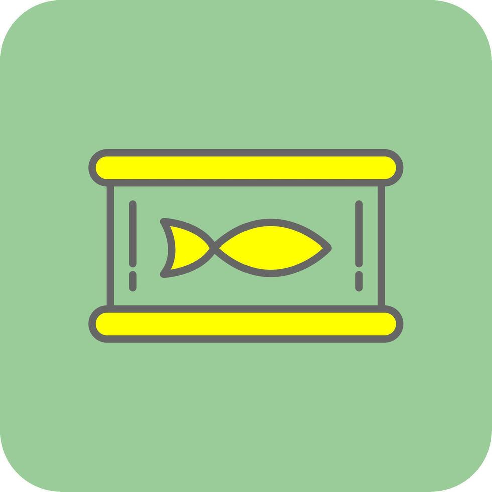 Tuna Filled Yellow Icon vector