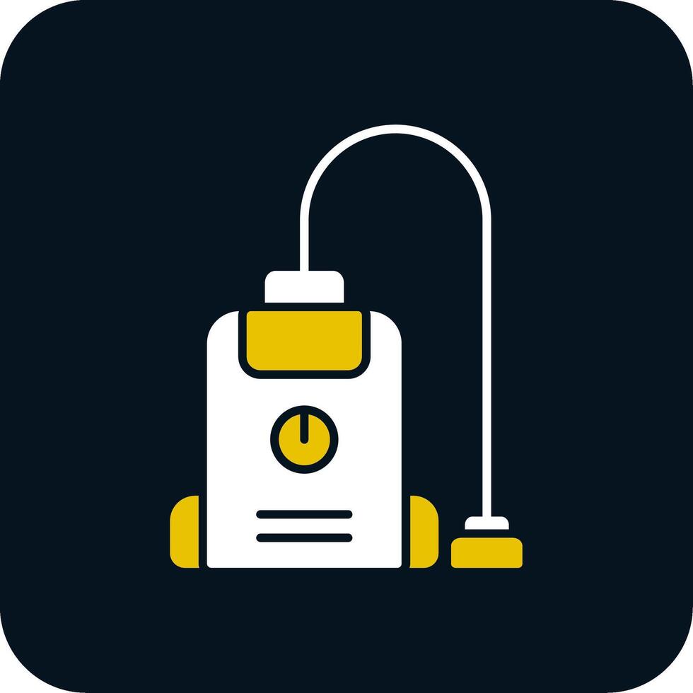 Vacuum Cleaner Glyph Two Color Icon vector