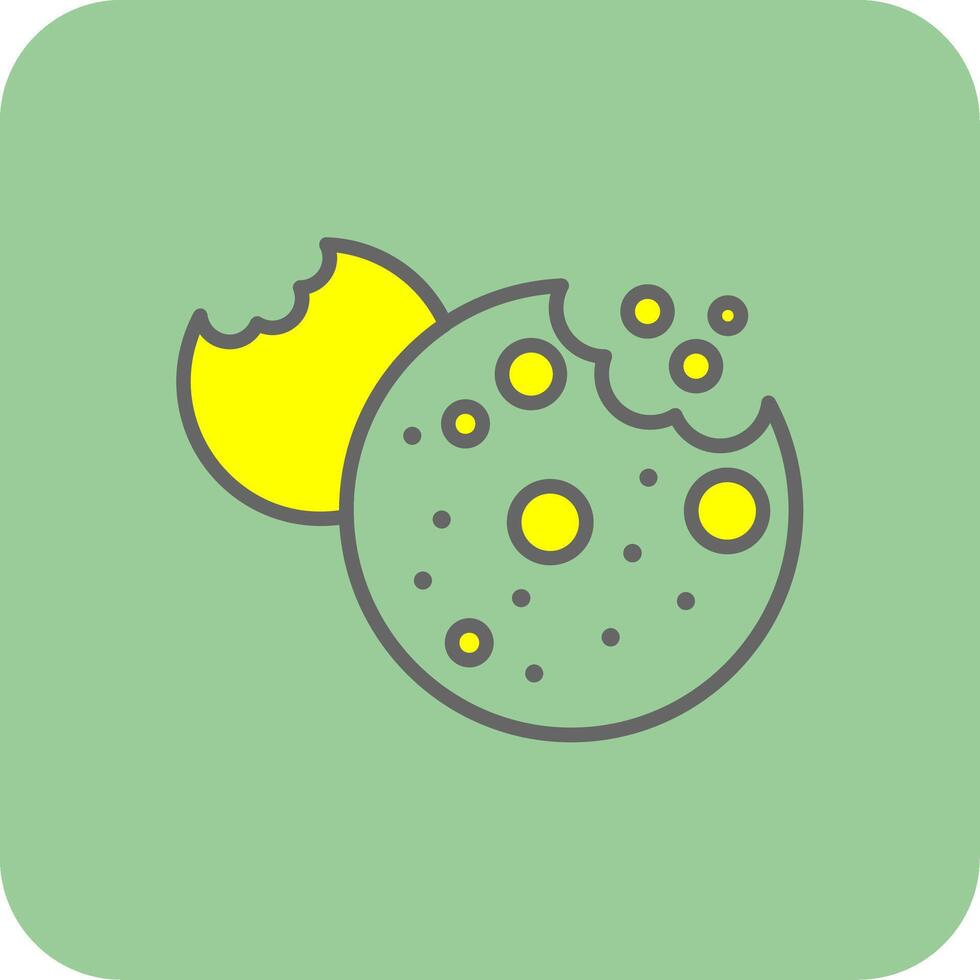 Cookies Filled Yellow Icon vector