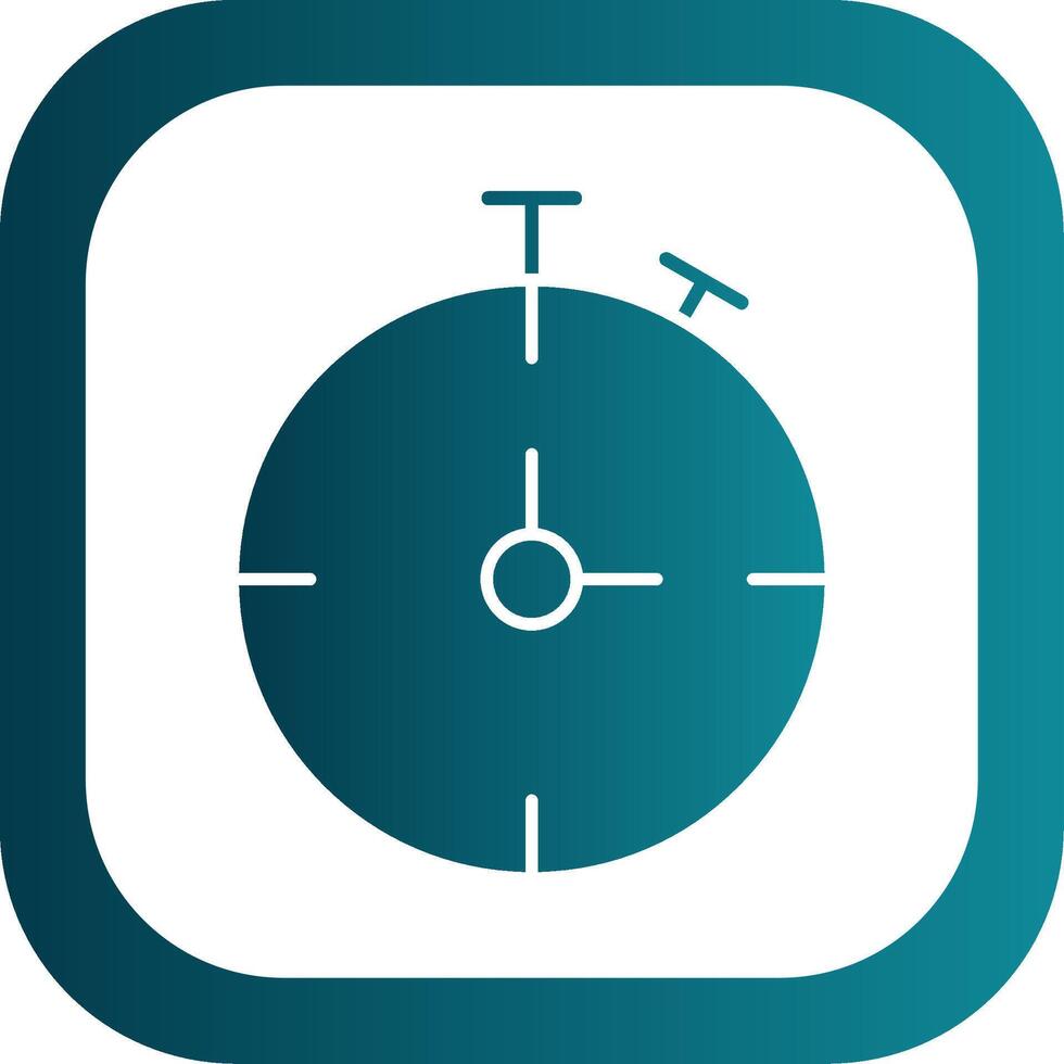 Chronometer Glyph Gradient Round Corner Icon vector