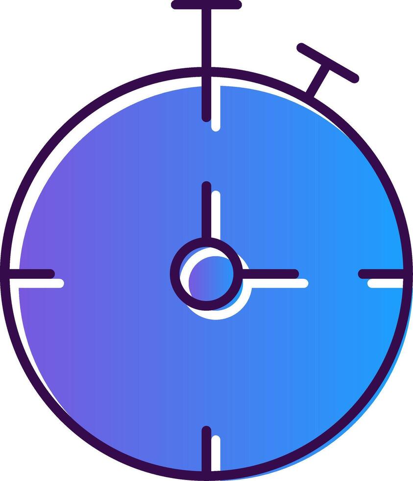 Chronometer Gradient Filled Icon vector