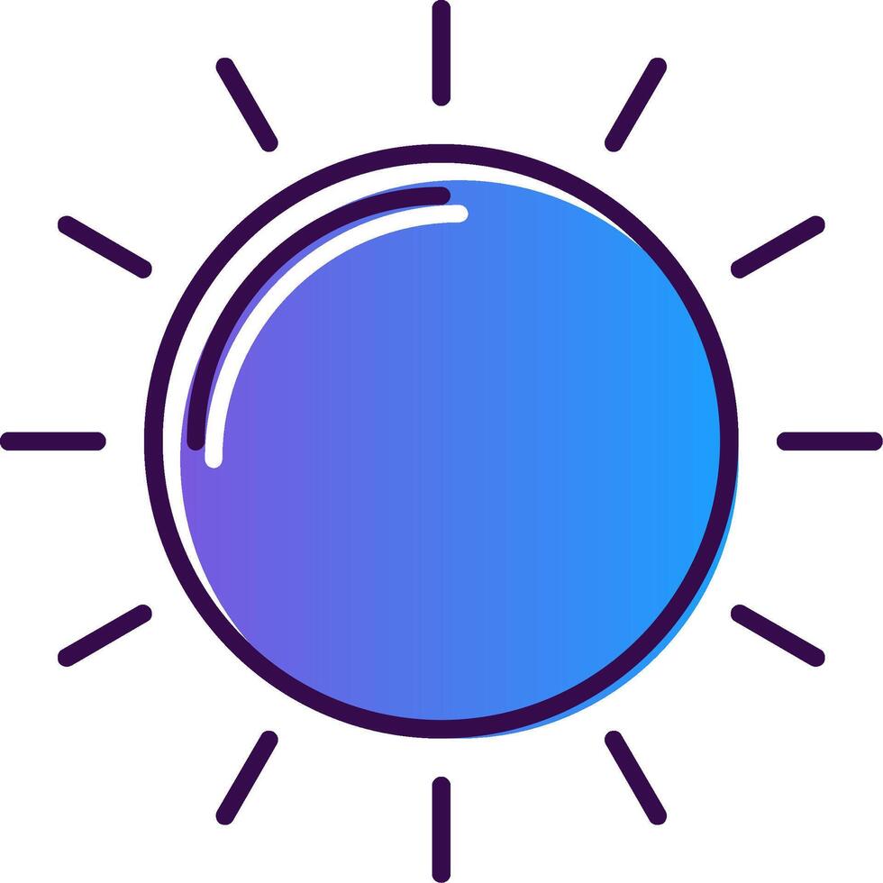 Sun Gradient Filled Icon vector