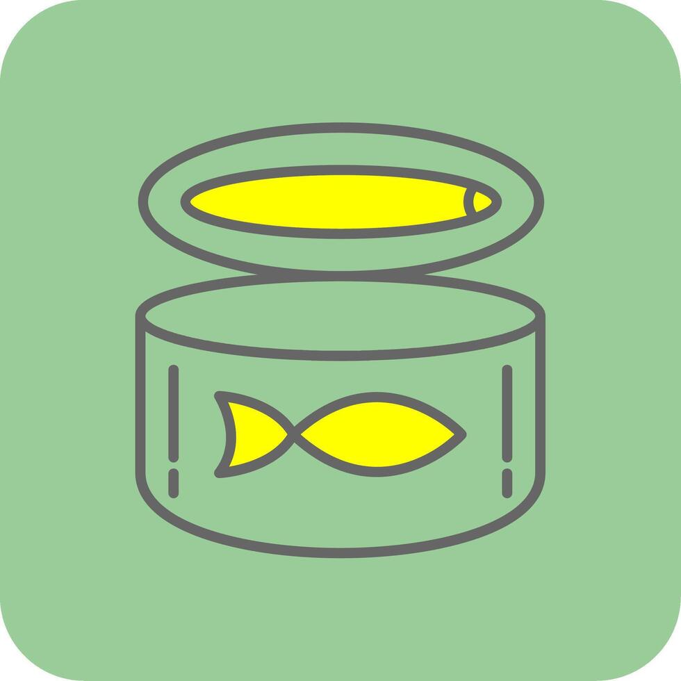 Canned Food Filled Yellow Icon vector