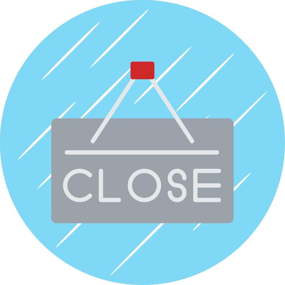 Close Flat Blue Circle Icon vector