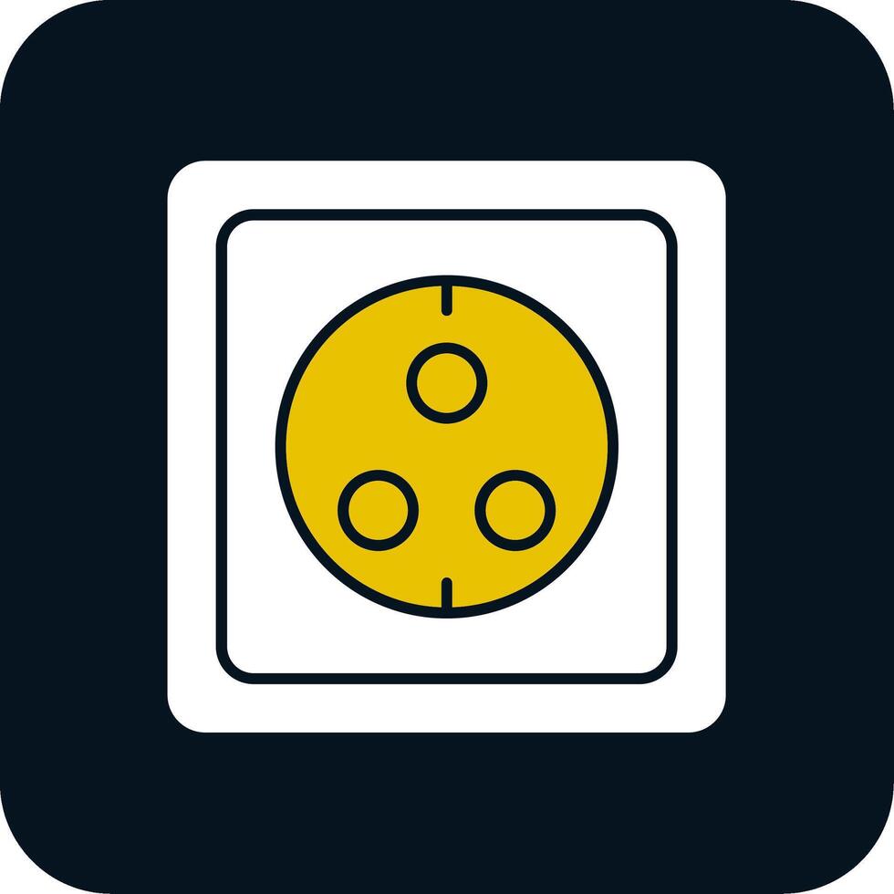 Wall Socket Glyph Two Color Icon vector