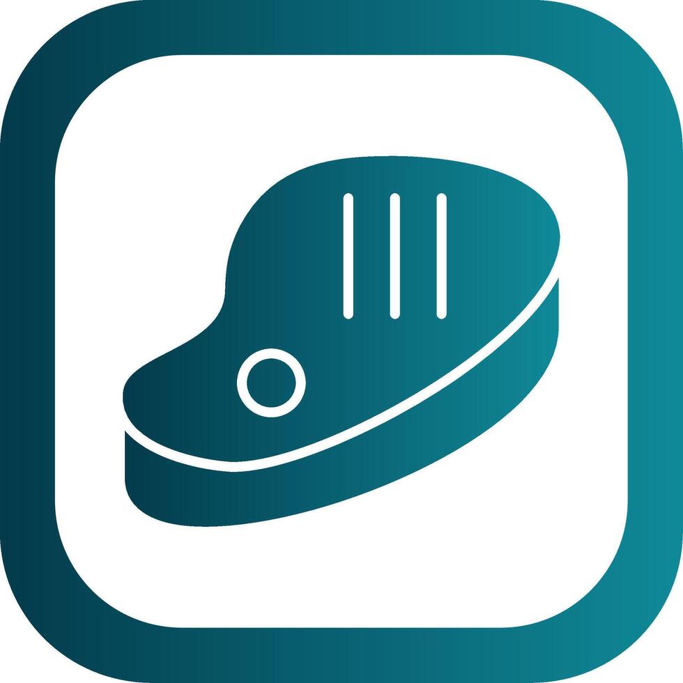 Meat Glyph Gradient Round Corner Icon vector