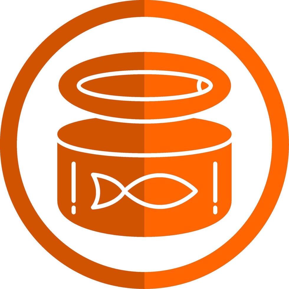 Canned Food Glyph Orange Circle Icon vector