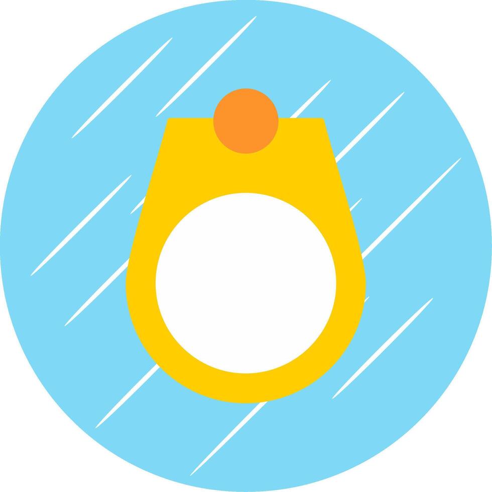 Mens Ring Flat Blue Circle Icon vector