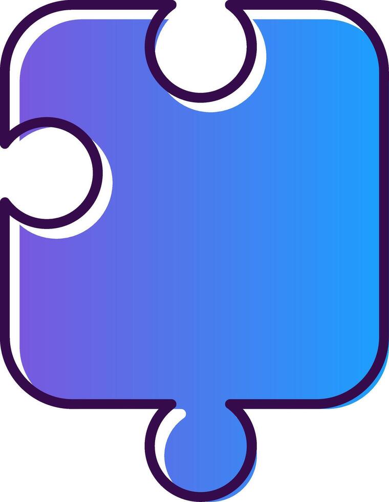 Jigsaw Gradient Filled Icon vector