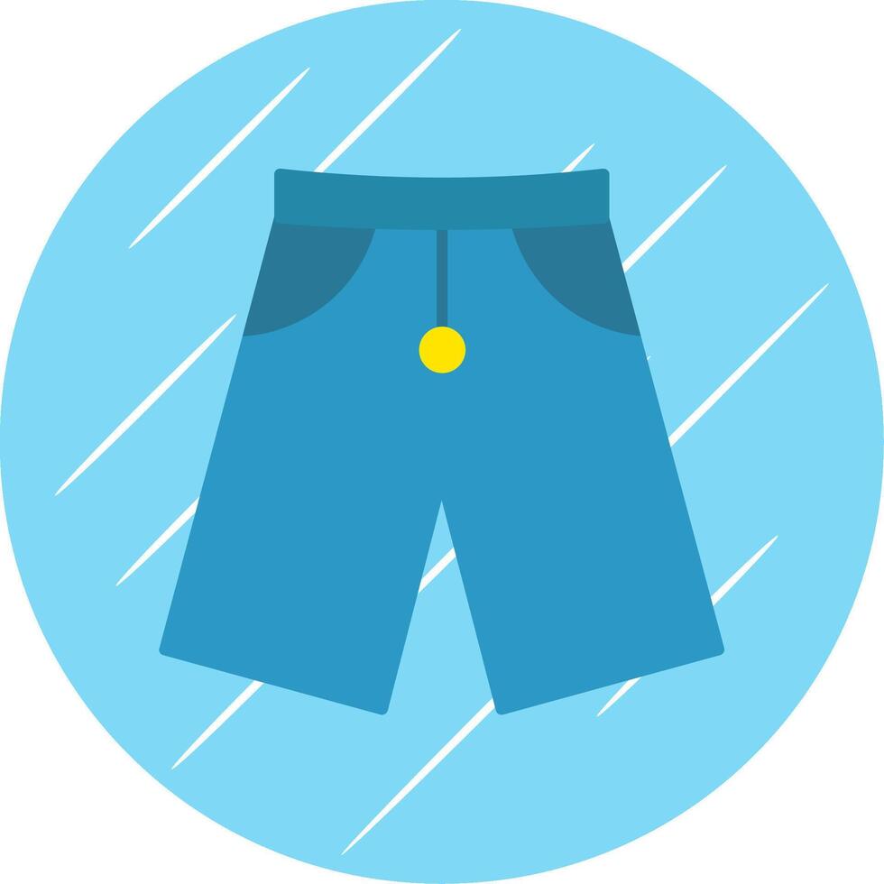 Shorts Flat Blue Circle Icon vector