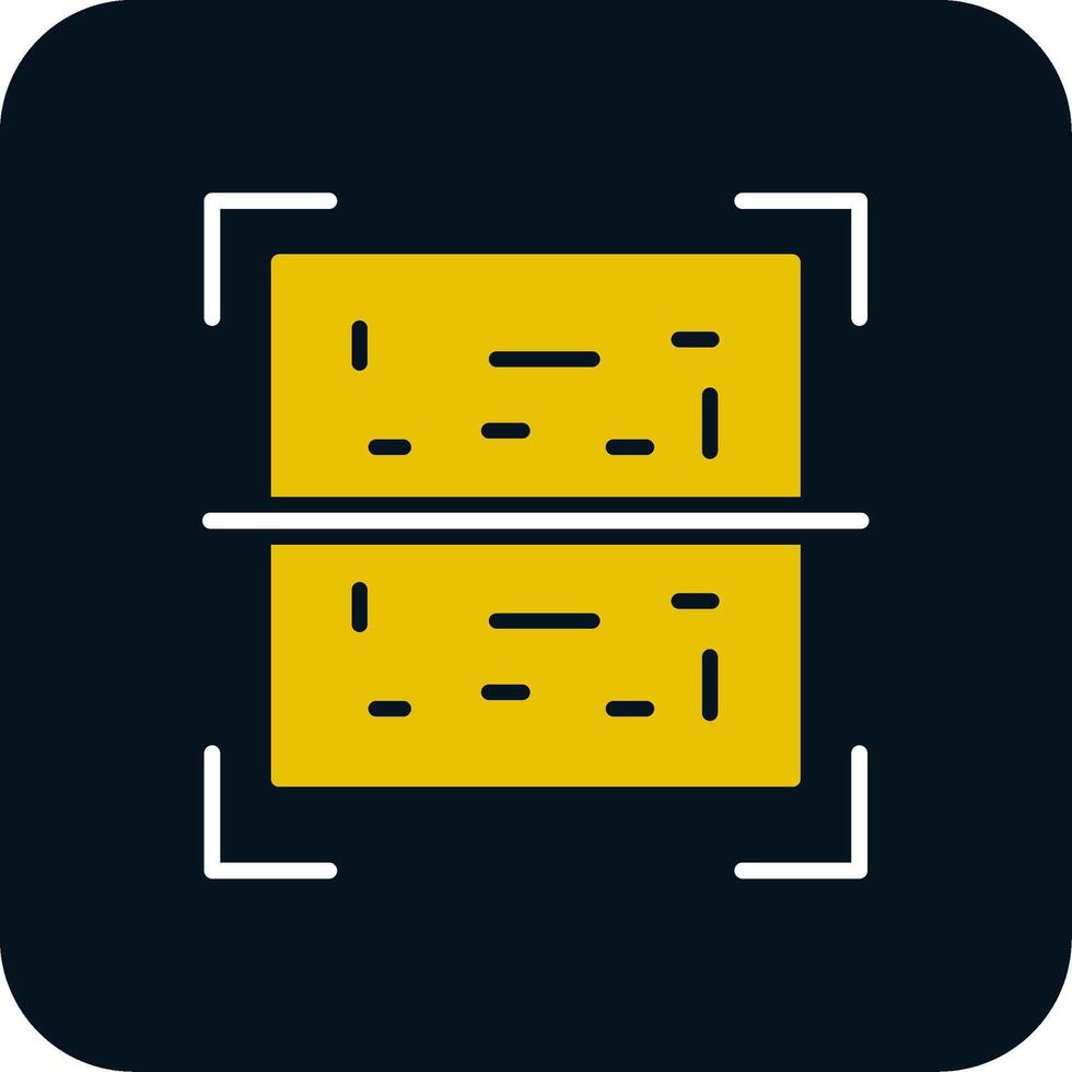Qr Code Glyph Two Color Icon vector