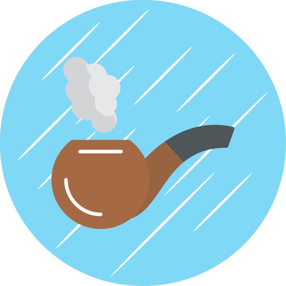 Smoking Pipe Flat Blue Circle Icon vector