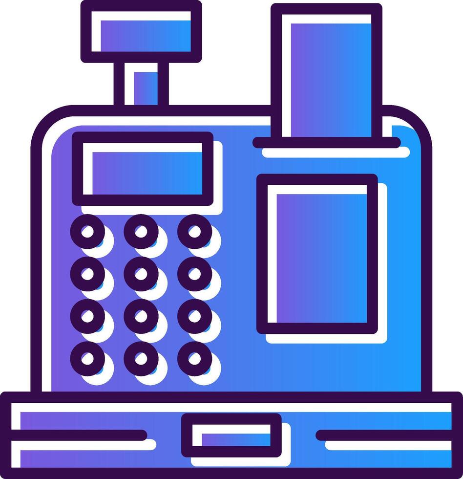 Cash Machine Gradient Filled Icon vector