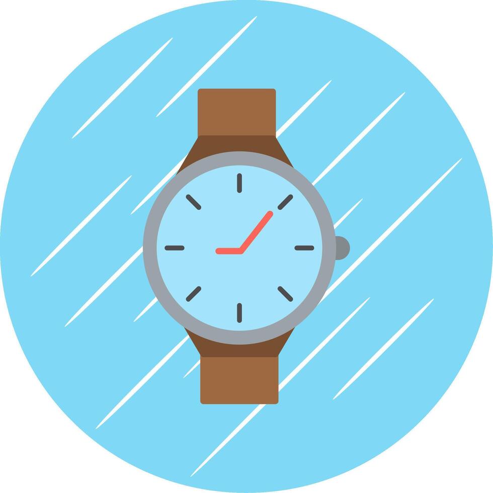 Casual Watch Flat Blue Circle Icon vector