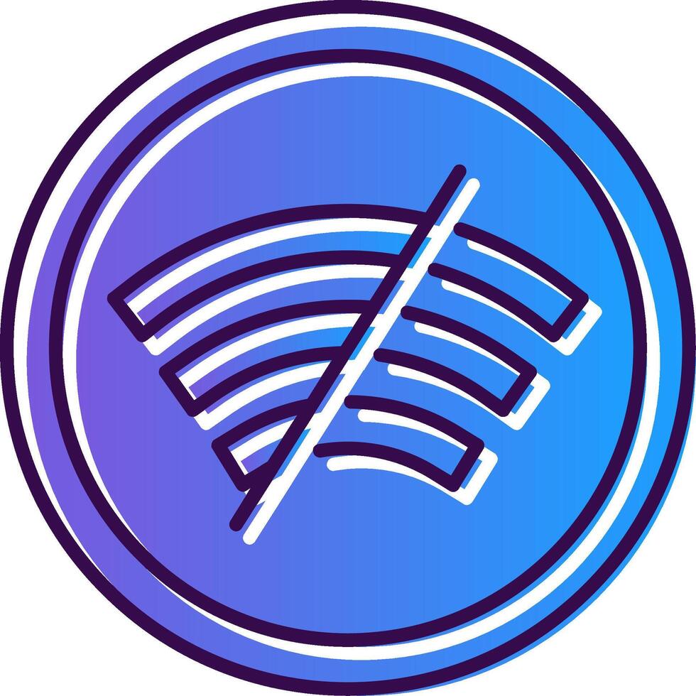 Disconnected Gradient Filled Icon vector