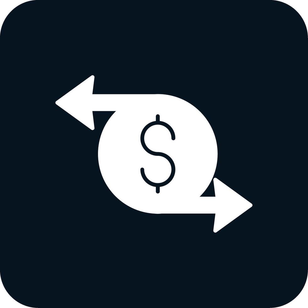 transferencia de dinero glifo icono de dos colores vector