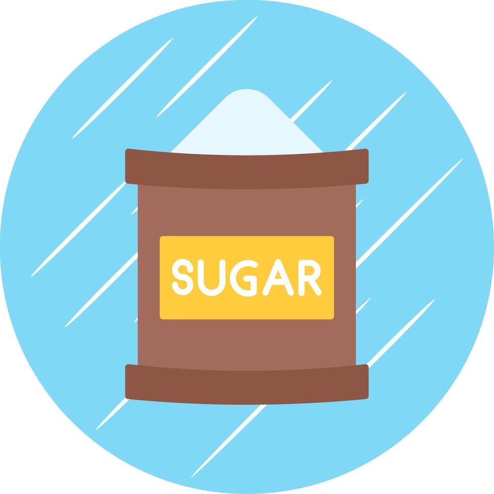 Sugar Bag Flat Blue Circle Icon vector