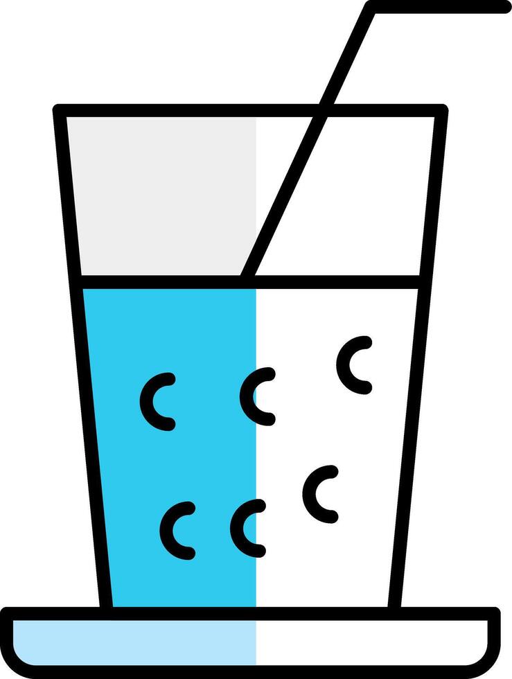 Drinks Filled Half Cut Icon vector