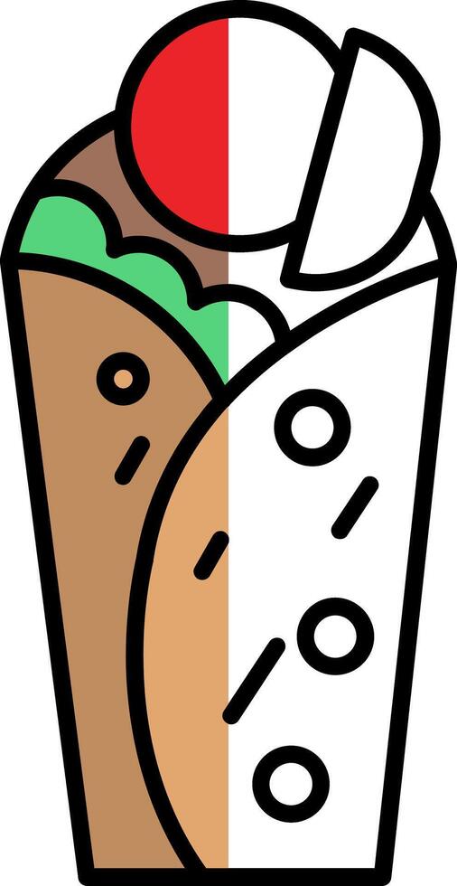 Wrap Filled Half Cut Icon vector