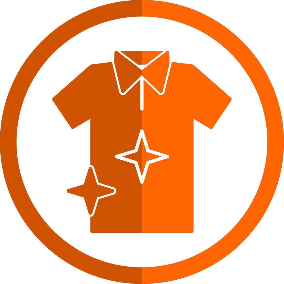 T Shirt Glyph Orange Circle Icon vector